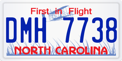 NC license plate DMH7738