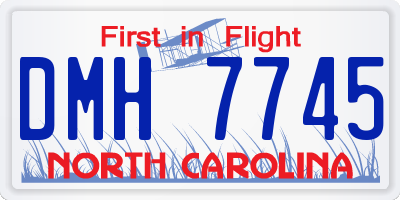 NC license plate DMH7745