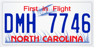 NC license plate DMH7746