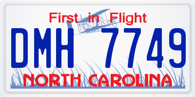 NC license plate DMH7749