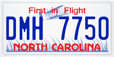 NC license plate DMH7750