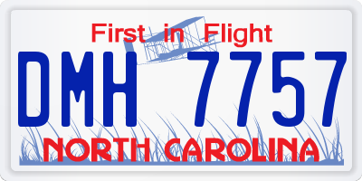 NC license plate DMH7757