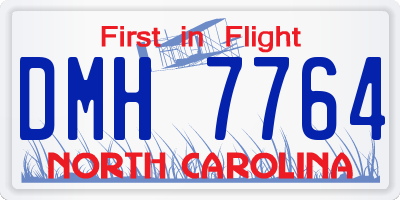 NC license plate DMH7764