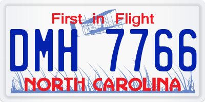 NC license plate DMH7766