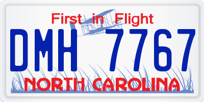 NC license plate DMH7767