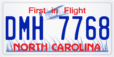 NC license plate DMH7768