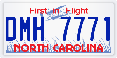 NC license plate DMH7771