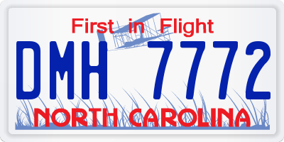 NC license plate DMH7772