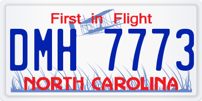 NC license plate DMH7773