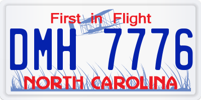 NC license plate DMH7776