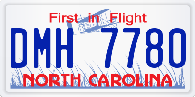 NC license plate DMH7780