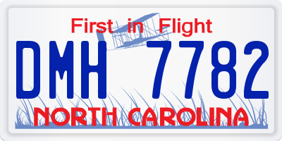 NC license plate DMH7782