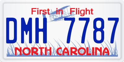 NC license plate DMH7787