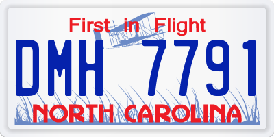 NC license plate DMH7791