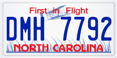 NC license plate DMH7792