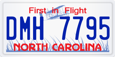 NC license plate DMH7795