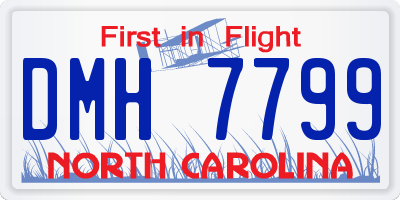 NC license plate DMH7799