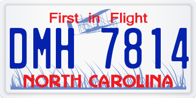 NC license plate DMH7814
