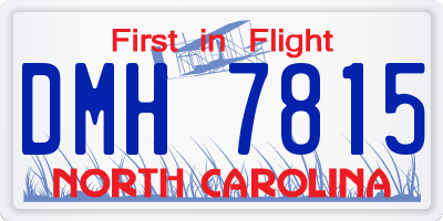 NC license plate DMH7815