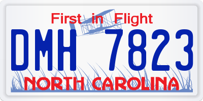 NC license plate DMH7823