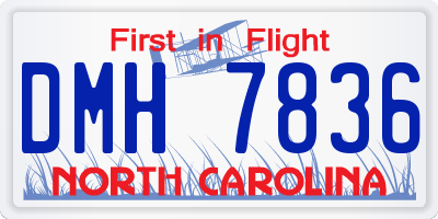 NC license plate DMH7836