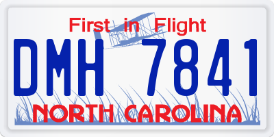 NC license plate DMH7841