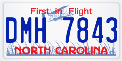 NC license plate DMH7843