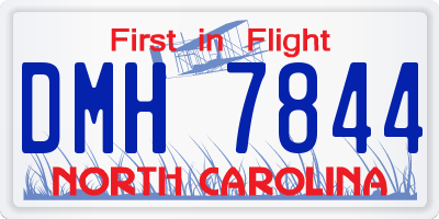 NC license plate DMH7844