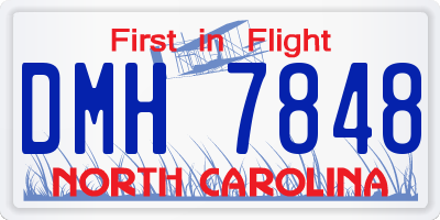 NC license plate DMH7848