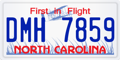 NC license plate DMH7859