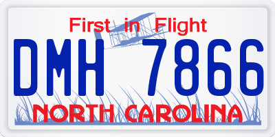 NC license plate DMH7866
