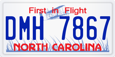 NC license plate DMH7867