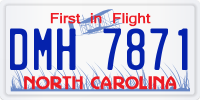 NC license plate DMH7871