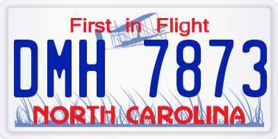 NC license plate DMH7873