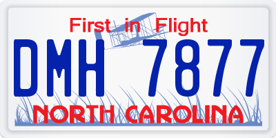 NC license plate DMH7877