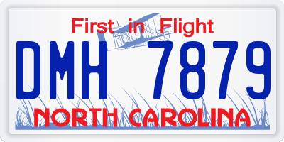 NC license plate DMH7879