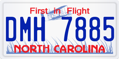 NC license plate DMH7885