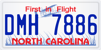 NC license plate DMH7886
