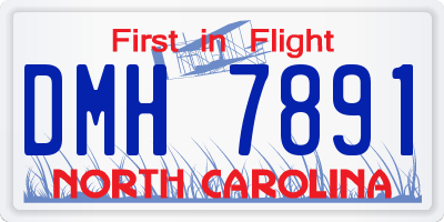NC license plate DMH7891