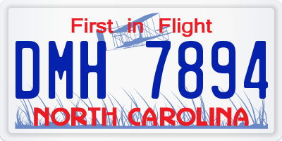 NC license plate DMH7894