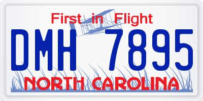NC license plate DMH7895