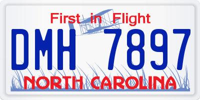 NC license plate DMH7897