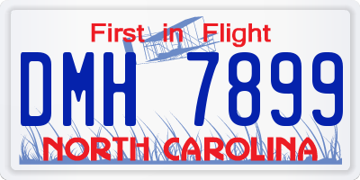 NC license plate DMH7899