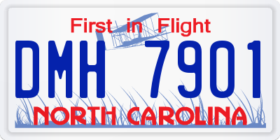 NC license plate DMH7901