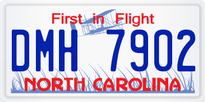 NC license plate DMH7902