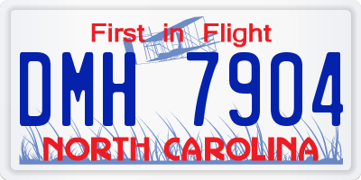 NC license plate DMH7904