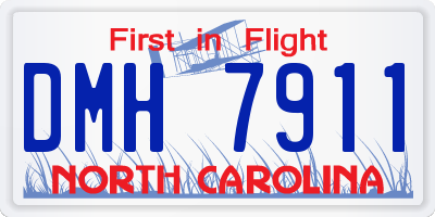 NC license plate DMH7911