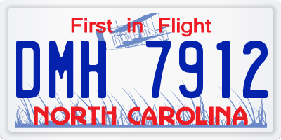 NC license plate DMH7912