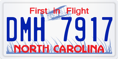 NC license plate DMH7917