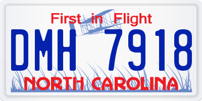 NC license plate DMH7918